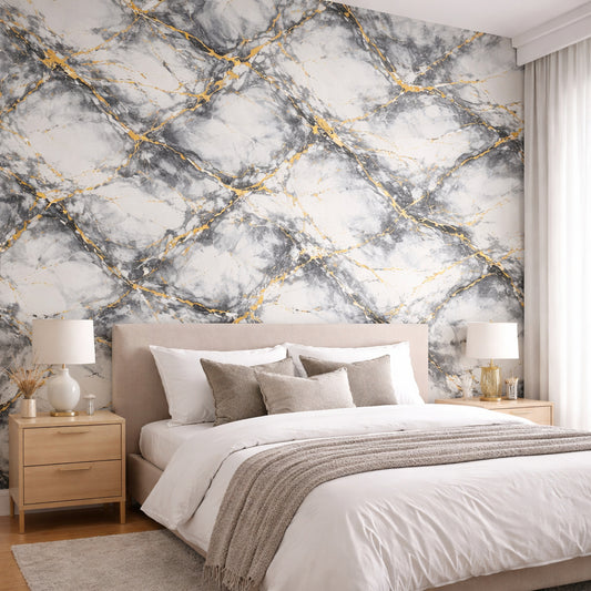 Rouleau Panneau Mural Autocollant Effet Marbre Gris 60 cm x 2,80 m â Ăpaisseur 3 mm