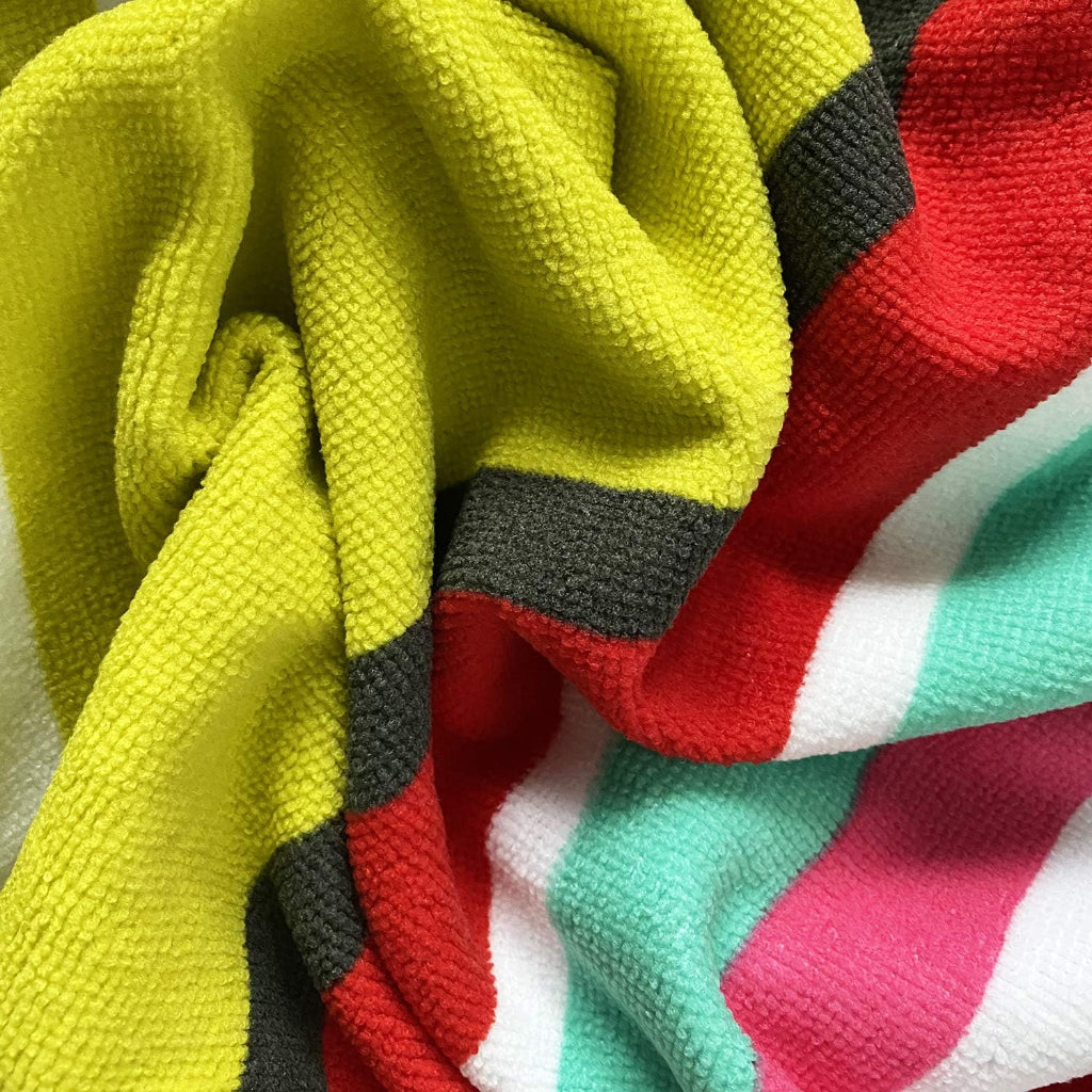 Serviette de Plage Microfibre Rayée – 150 x 70 cm