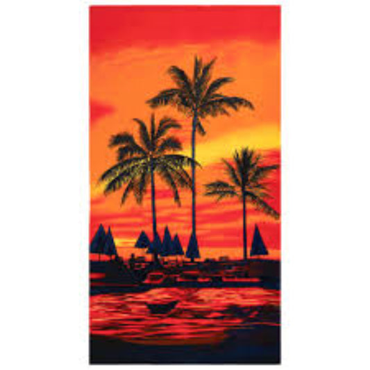 Serviette de Plage Microfibre Design Palmiers – 150 x 70 cm