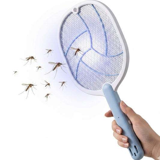 Raquette Électrique Anti-Moustiques Rechargeable USB – Tue-Insectes Haute Tension - Bleu