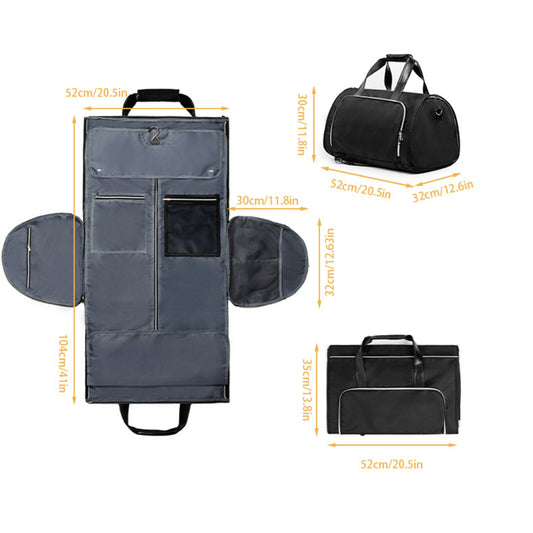 Sac de Voyage 4-en-1 Multifonction – Sac à Vêtements Convertible Imperméable - Noir