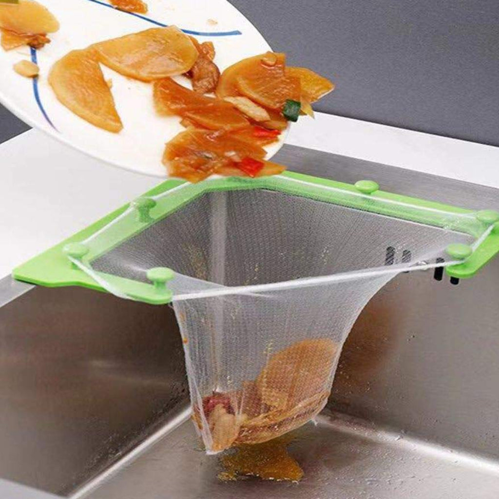 Égouttoir de Cuisine Suspendu pour Évier avec Filet Filtrant