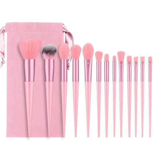 Kit de Pinceaux de Maquillage Professionnels Rose