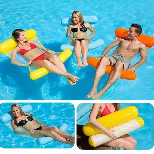 Hamac de Piscine Gonflable Flottant Pliable-SAINTEVE -110 x 80 x 18 cm- 1 place-Bleu