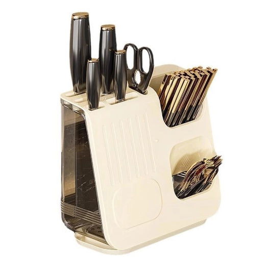 Organisateur Multifonction Pour Ustensiles de Cuisine - 25×11,5×23 cm - Beige