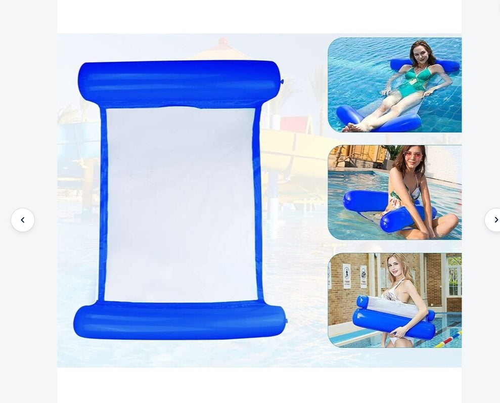 Hamac de Piscine Gonflable Flottant Pliable-SAINTEVE -110 x 80 x 18 cm- 1 place-Bleu