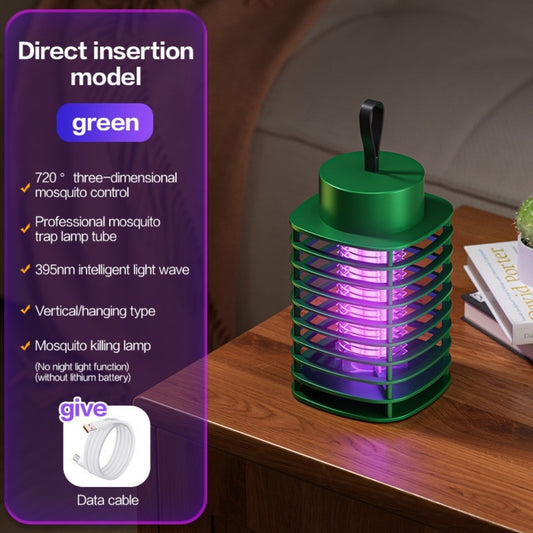 Lampe Anti-Moustique Électrique Y20 – UV 390 nm – Rechargeable & Suspendue - Vert