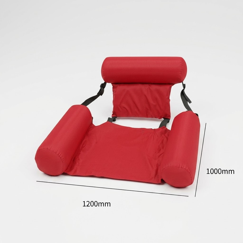 Chaise Gonflable Pliable Pour Piscine et Plage – 120 x 100 cm – Rouge