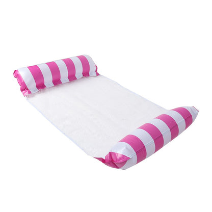 Hamac de Piscine Gonflable 4 en 1 avec Filet – Flotteur Multifonction Pliable – 128 x 68 x 78 cm - Rose