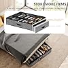 Organiseur de Chaussures Sous Lit 12 Paires – Boîte de Rangement avec Couvercle Transparent 75 × 60 × 15 cm
