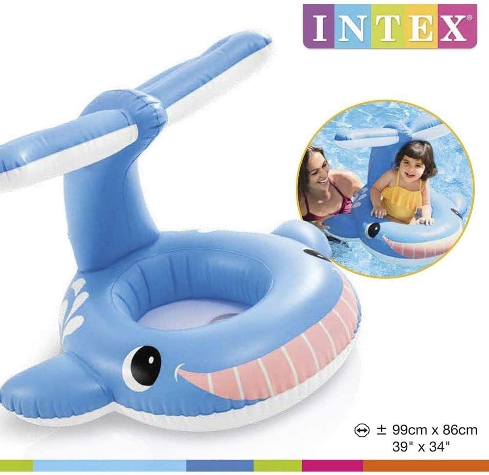 Bouée culotte gonflable Baleine rigolote INTEX 12-24 mois - 99 x 86 cm