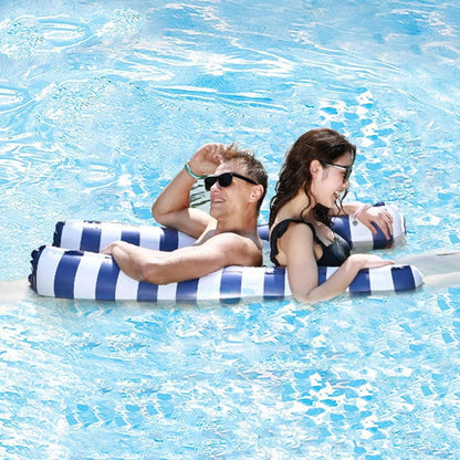 Hamac de Piscine Gonflable Flottant Pliable--SAINTEVE-138 x 132 x 20 cm- 2 places-Bleu