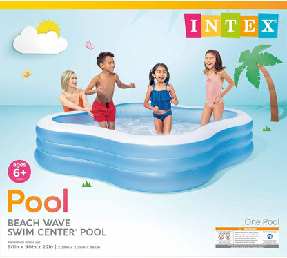 Piscine Étoile Gonflable INTEX- 229 x 229 x 56 cm