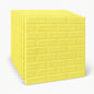 Pack de 10 Panneaux Muraux Adhésifs Anti-Humidité 3D - 77 * 70-Jaune