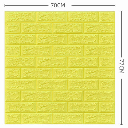 Pack de 10 Panneaux Muraux Adhésifs Anti-Humidité 3D - 77 * 70-Jaune