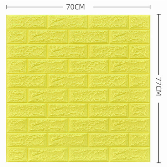 Pack de 10 Panneaux Muraux Adhésifs Anti-Humidité 3D - 77 * 70-Jaune