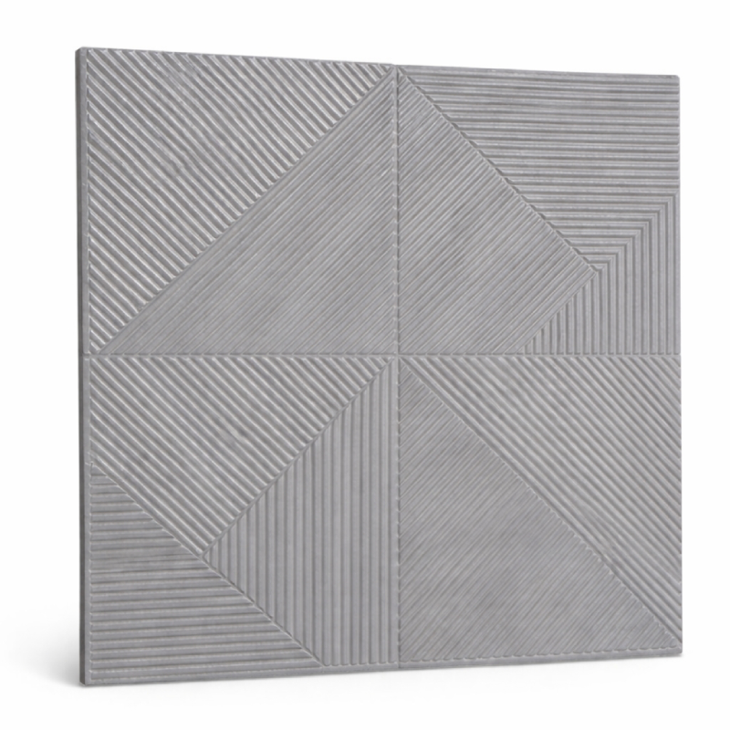 Pack de 10 Panneaux Muraux 3D Adhésifs Gris – Motif Géométrique 70×70 cm