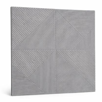 Pack de 10 Panneaux Muraux 3D Adhésifs Gris – Motif Géométrique 70×70 cm