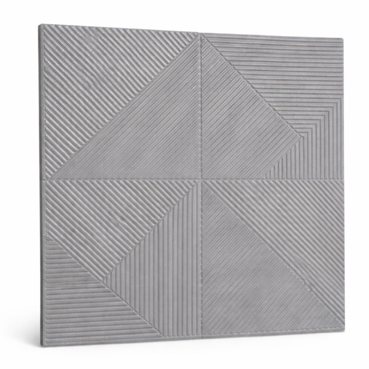 Pack de 10 Panneaux Muraux 3D Adhésifs Gris – Motif Géométrique 70×70 cm