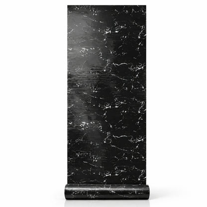 Rouleau Panneau Mural Autocollant Effet Marbre Noir 60 cm x 2,80 m – Épaisseur 3 mm