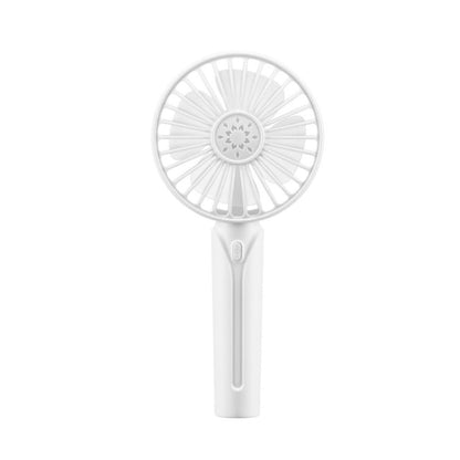 Ventilateur Portable à Main Rechargeable avec Support – USB Sans Fil à 3 Vitesses Blanc