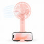 Ventilateur Portable à Main Rechargeable avec Support – USB Sans Fil à 3 Vitesses Rose
