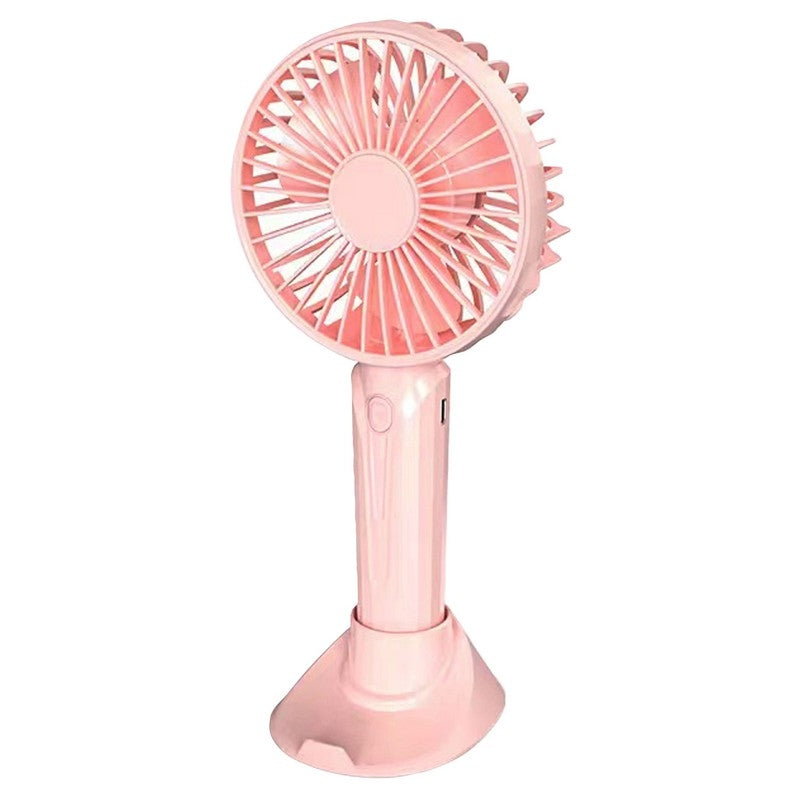 Ventilateur Portable à Main Rechargeable avec Support – USB Sans Fil à 3 Vitesses Rose