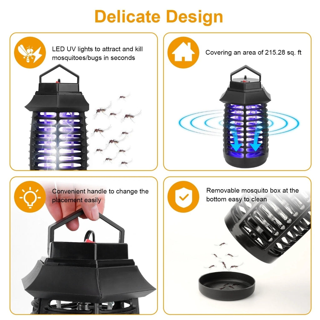 Lampe Électrique Anti-Moustiques HK-1217 Posable & Suspendue – 3W