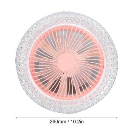 Ventilateur Plafonnier LED 36W avec Télécommande – 3 Vitesses – Éclairage 3 Couleurs - Rose