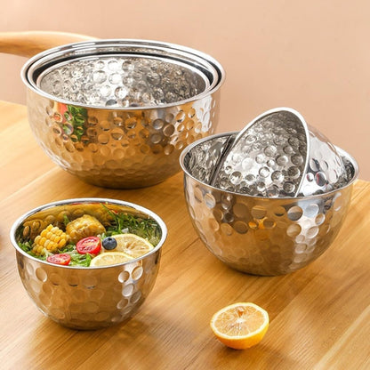 Set de 7 Bols en Acier Inoxydable avec Couvercles – 12 à 24 cm