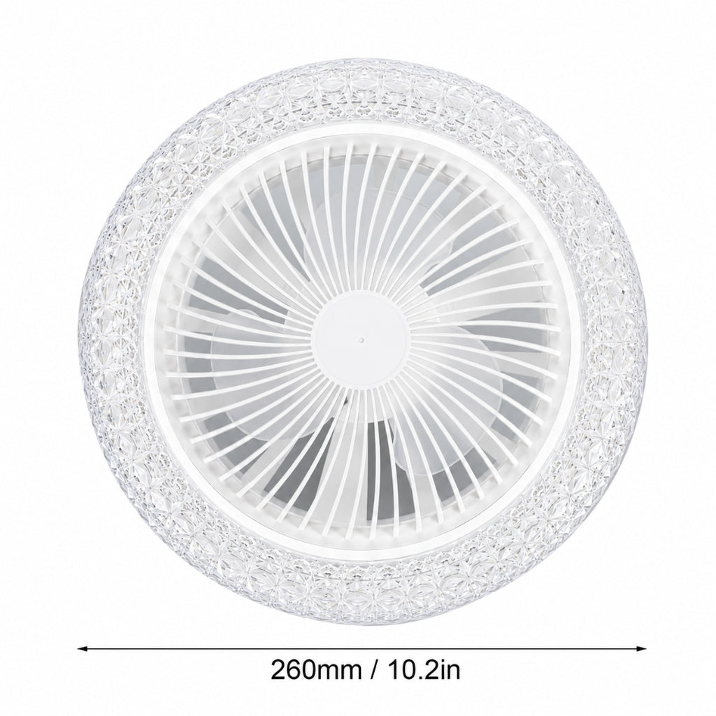 Ventilateur Plafonnier LED 36W avec Télécommande – 3 Vitesses – Éclairage 3 Couleurs - Blanc