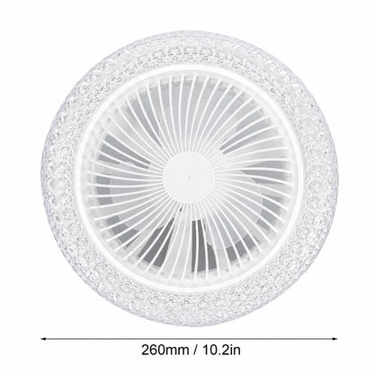 Ventilateur Plafonnier LED 36W avec Télécommande – 3 Vitesses – Éclairage 3 Couleurs - Blanc