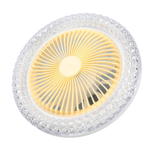 Ventilateur Plafonnier LED 36W avec Télécommande – 3 Vitesses – Éclairage 3 Couleurs - Jaune