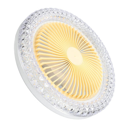 Ventilateur Plafonnier LED 36W avec Télécommande – 3 Vitesses – Éclairage 3 Couleurs - Jaune