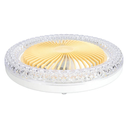 Ventilateur Plafonnier LED 36W avec Télécommande – 3 Vitesses – Éclairage 3 Couleurs - Jaune