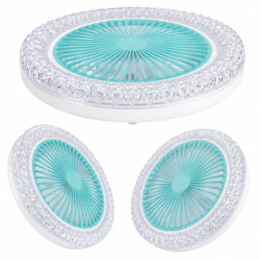 Ventilateur Plafonnier LED 36W avec Télécommande – 3 Vitesses – Éclairage 3 Couleurs - Bleu