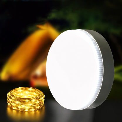 Lampe de Camping Grand Modèle Rechargeable avec Guirlande LED 8 m – USB Type-C – Étanche IP45