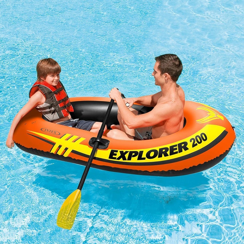 Bateau Gonflable Intex Explorer 200 – 2 Places – Avec 2 Rames et Mini Pompe – 185 x 94 x 41 cm