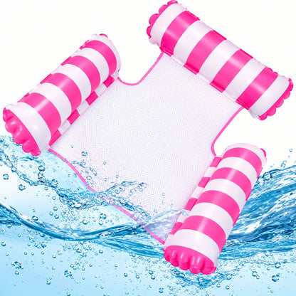 Hamac de Piscine et Plage Gonflable avec Filet – 115 x 105 x 15 cm - Rose