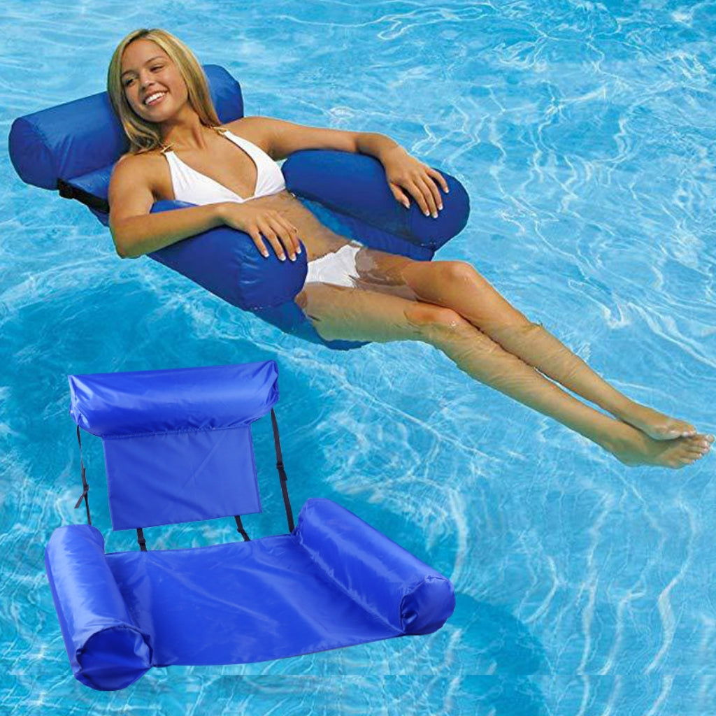 Chaise Gonflable Pliable Pour Piscine et Plage – 120 x 100 cm – Bleu