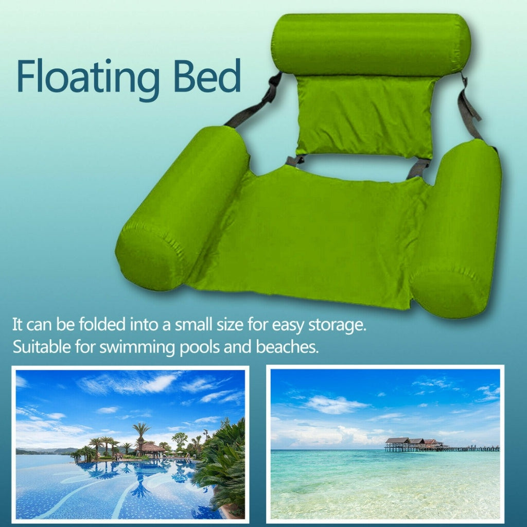 Chaise Gonflable Pliable Pour Piscine et Plage – 120 x 100 cm – Vert