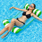 Hamac de Piscine Gonflable 4 en 1 avec Filet – Flotteur Multifonction Pliable – 128 x 68 x 78 cm - Vert