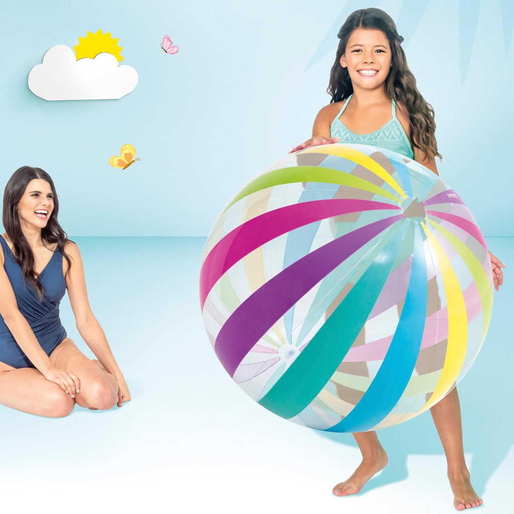 Ballon de Plage Gonflable Intex 59065 – Ø 107 cm – Multicolore