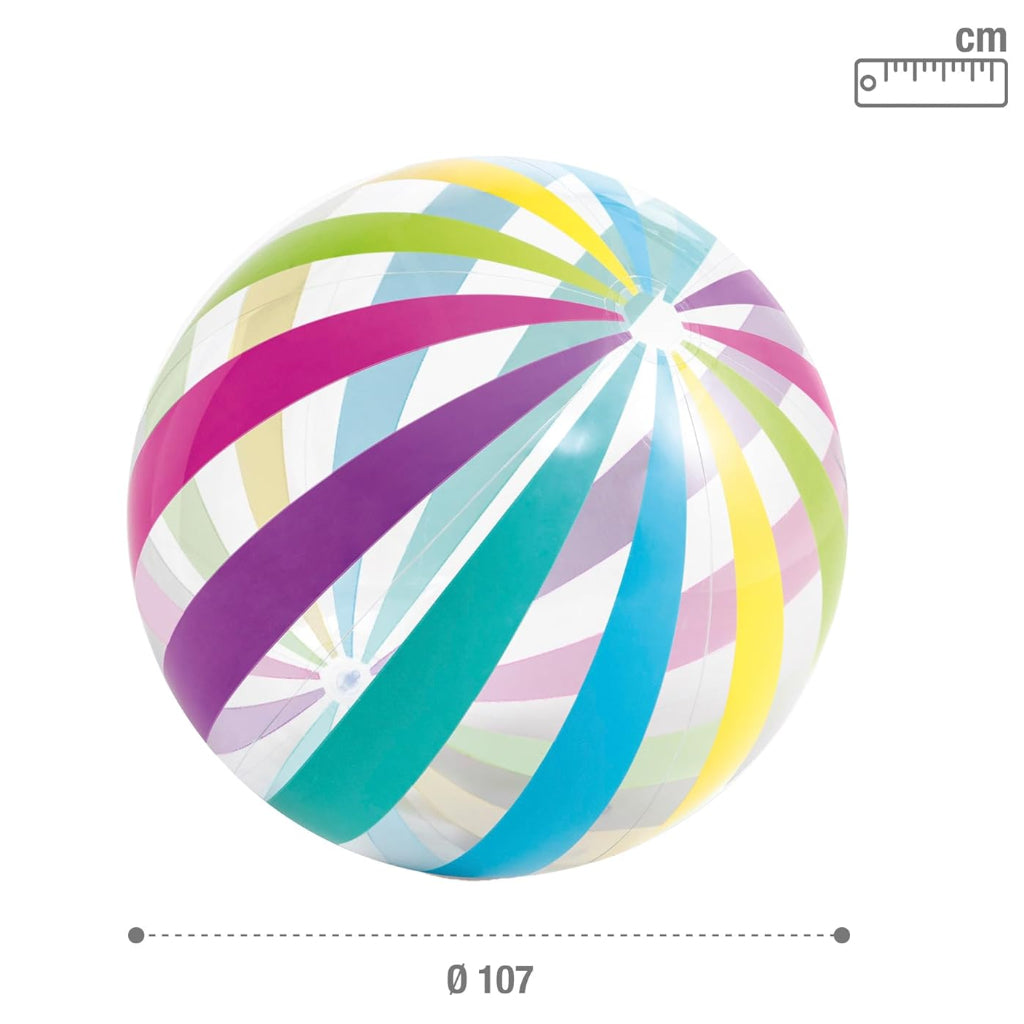Ballon de Plage Gonflable Intex 59065 – Ø 107 cm – Multicolore
