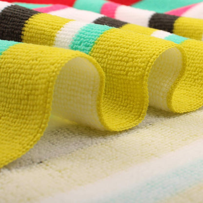 Serviette de Plage Microfibre Rayée – 150 x 70 cm