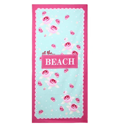 Serviette de Plage Microfibre Design Floral Rose – 150 x 70 cm