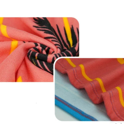 Serviette de Plage Microfibre Design Plage et Palmiers – 150 x 70 cm