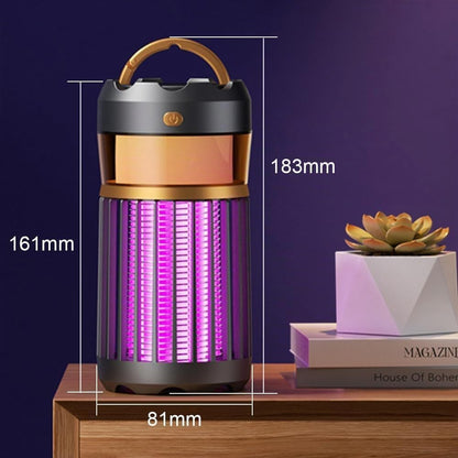 Lampe Anti-Moustique Ultrason Rechargeable USB – Tue-Mouche Électrique 2000V - Noir