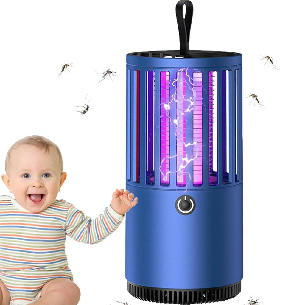 Lampe Anti-Moustique Électrique USB Rechargeable – Piégeage Bionique & Aspiration Puissante – 5W - Bleu