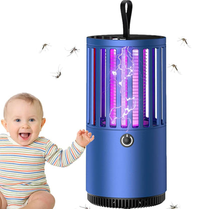 Lampe Anti-Moustique Électrique USB Rechargeable – Piégeage Bionique & Aspiration Puissante – 5W - Bleu
